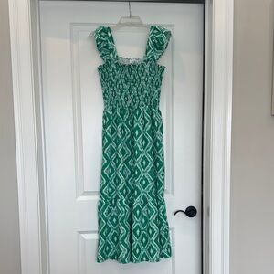 THML Green Ikat Patterned Dress